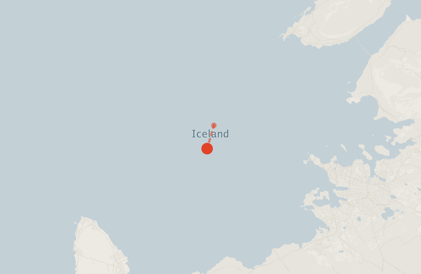 Activity map — real sighting points on an OpenStreetMap basemap