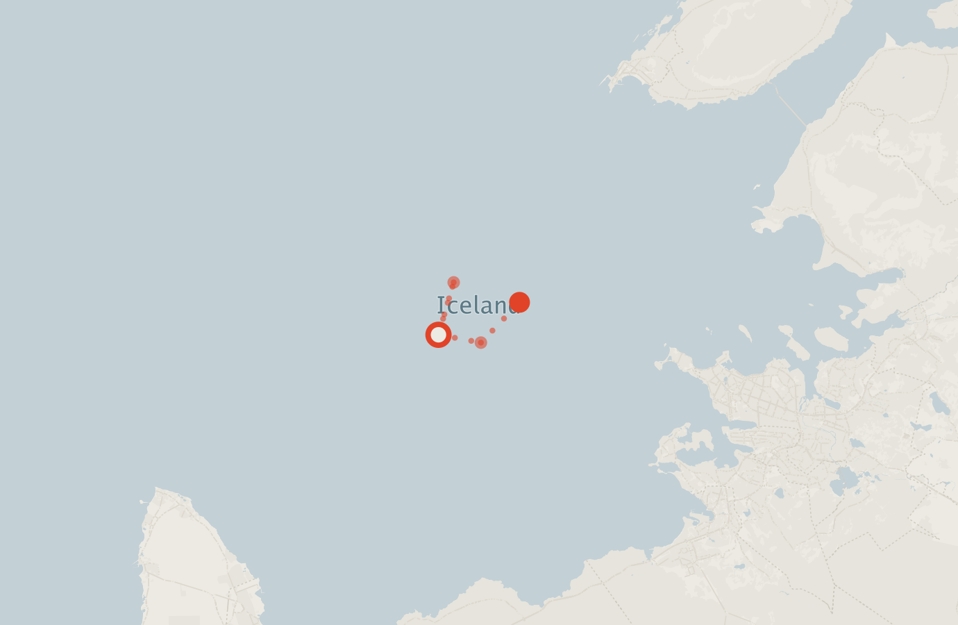 Activity map — real sighting points on an OpenStreetMap basemap