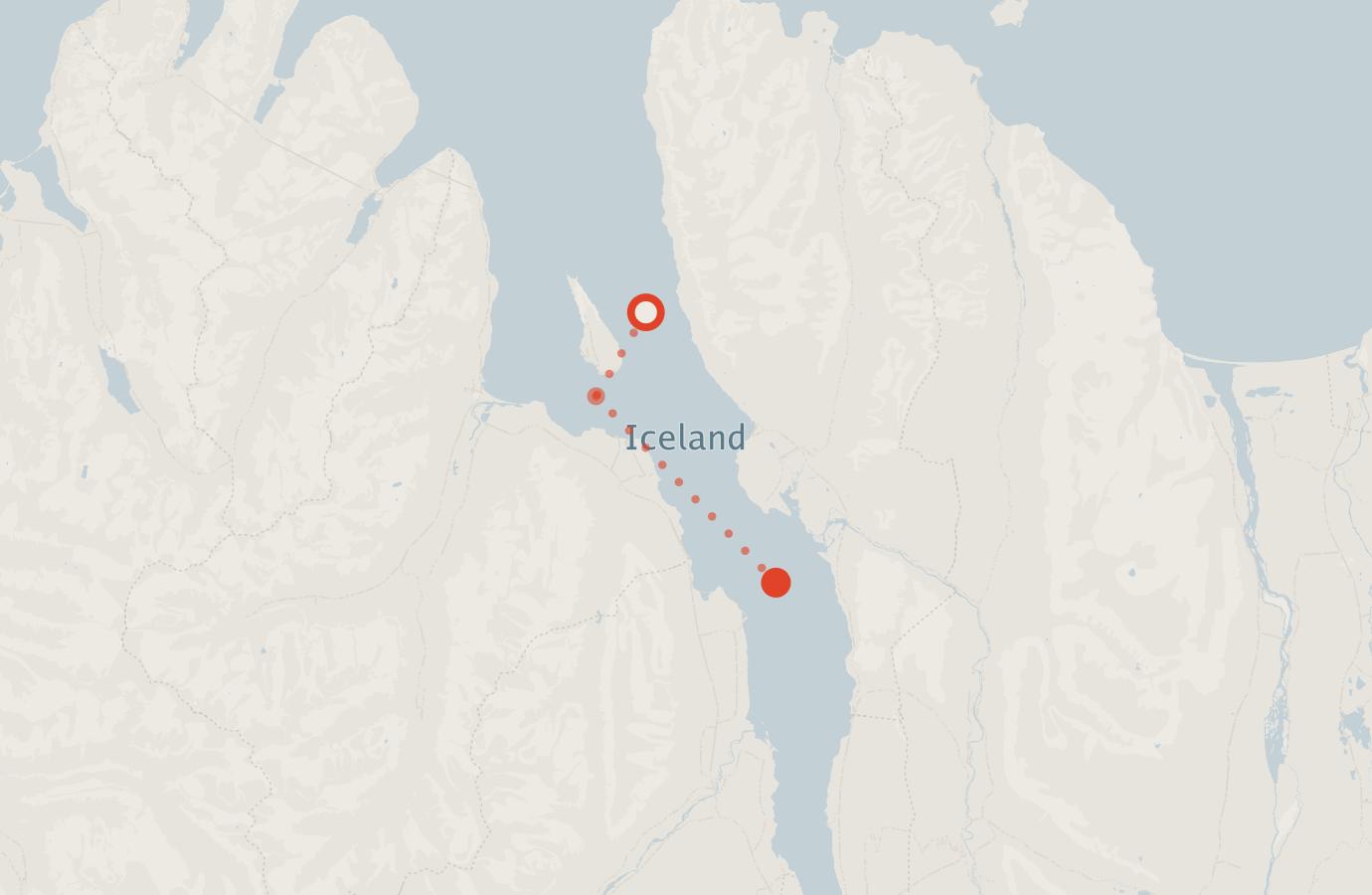 Activity map — real sighting points on an OpenStreetMap basemap