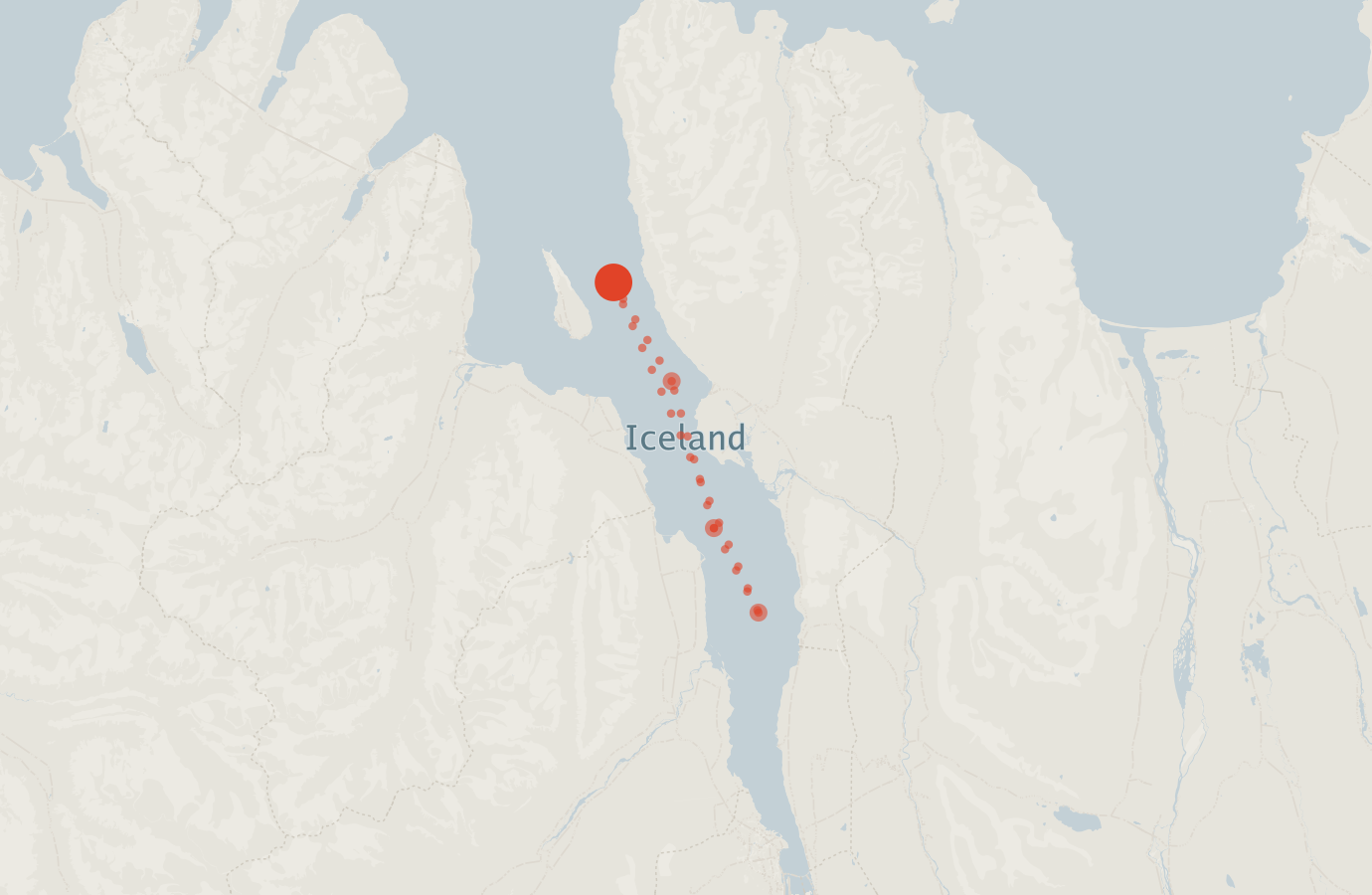 Activity map — real sighting points on an OpenStreetMap basemap