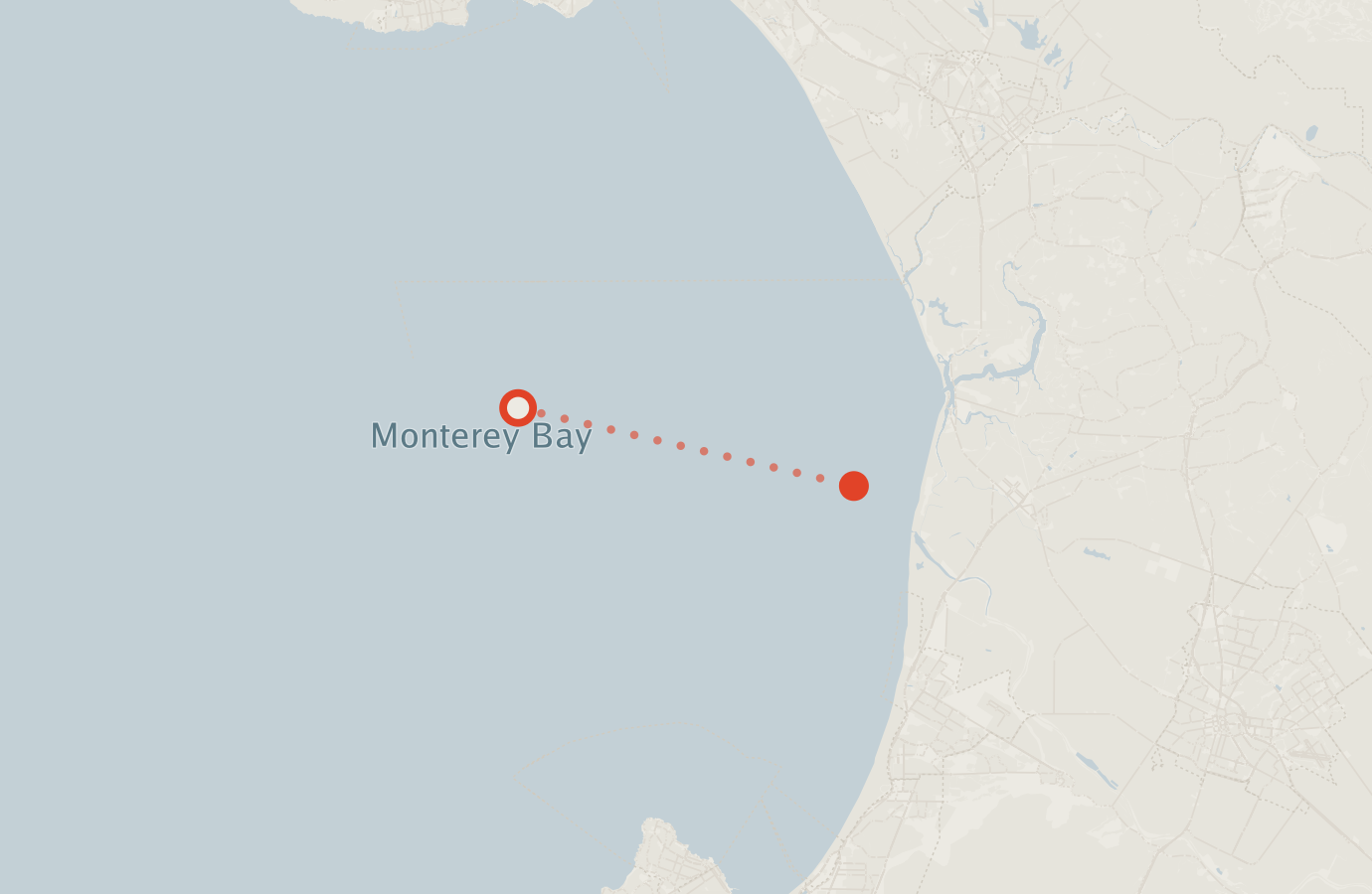 Activity map — real sighting points on an OpenStreetMap basemap