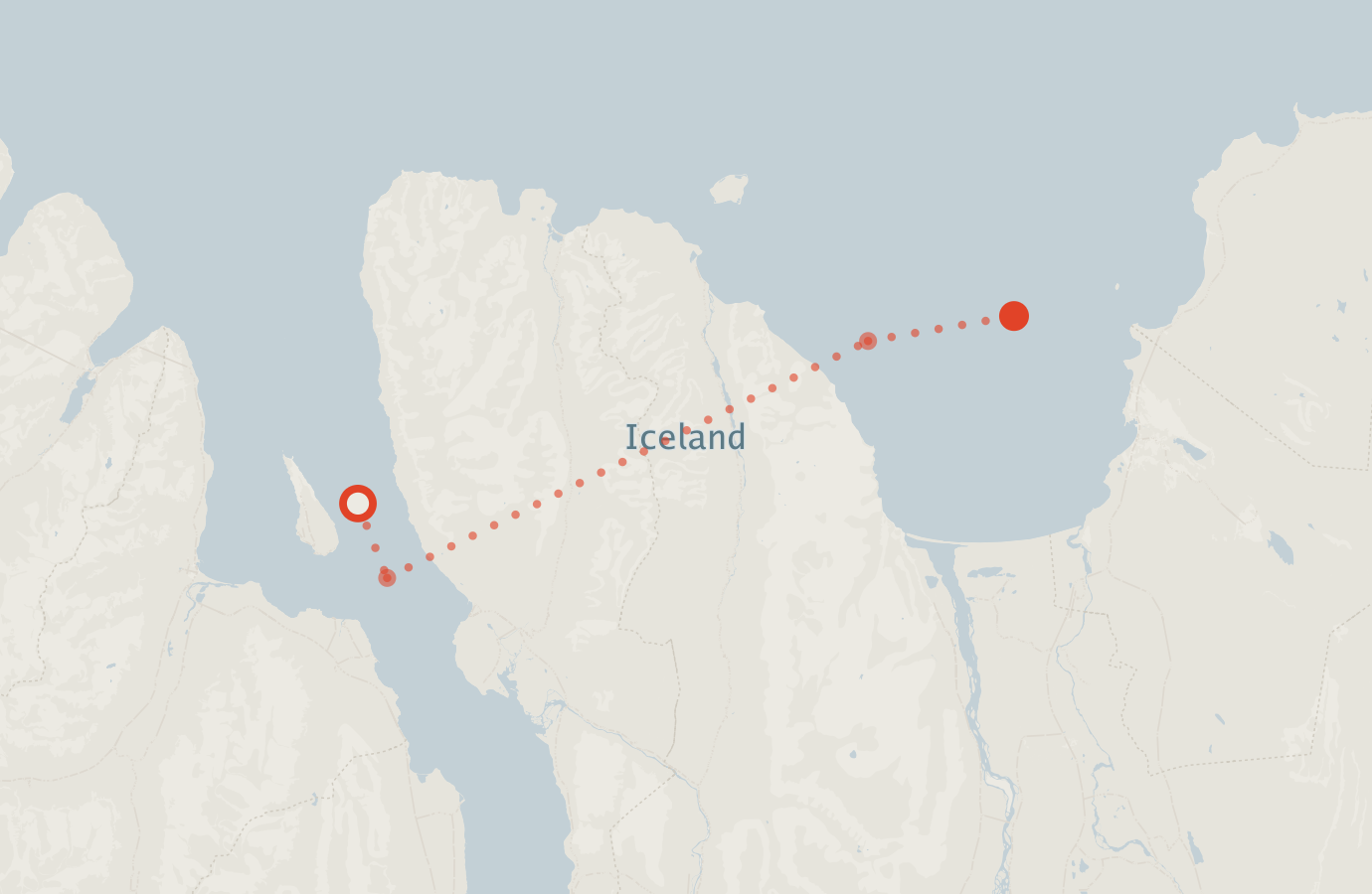 Activity map — real sighting points on an OpenStreetMap basemap