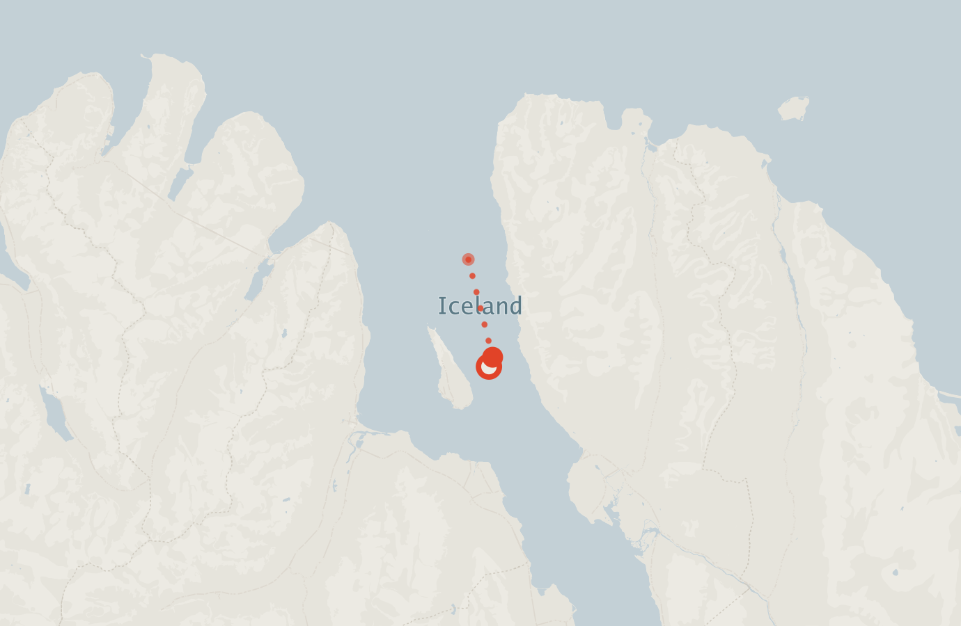 Activity map — real sighting points on an OpenStreetMap basemap