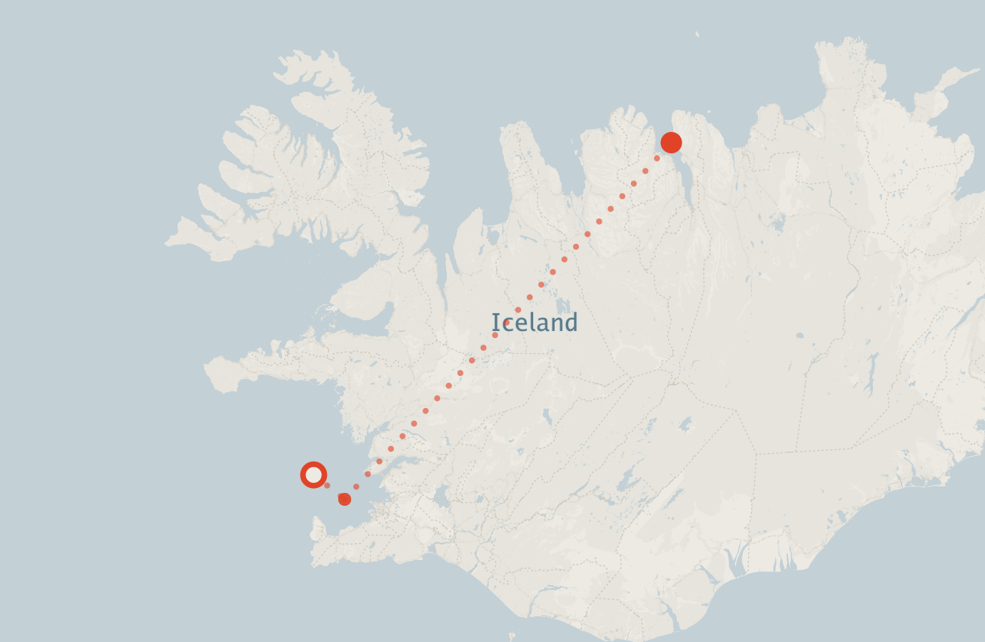 Activity map — real sighting points on an OpenStreetMap basemap