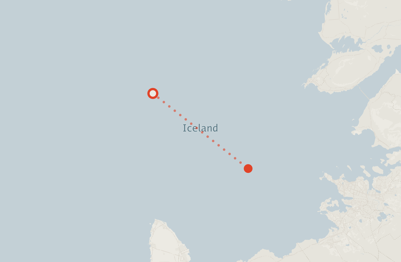 Activity map — real sighting points on an OpenStreetMap basemap