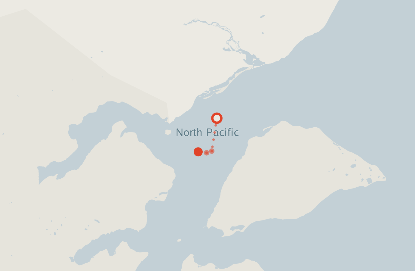 Activity map — real sighting points on an OpenStreetMap basemap