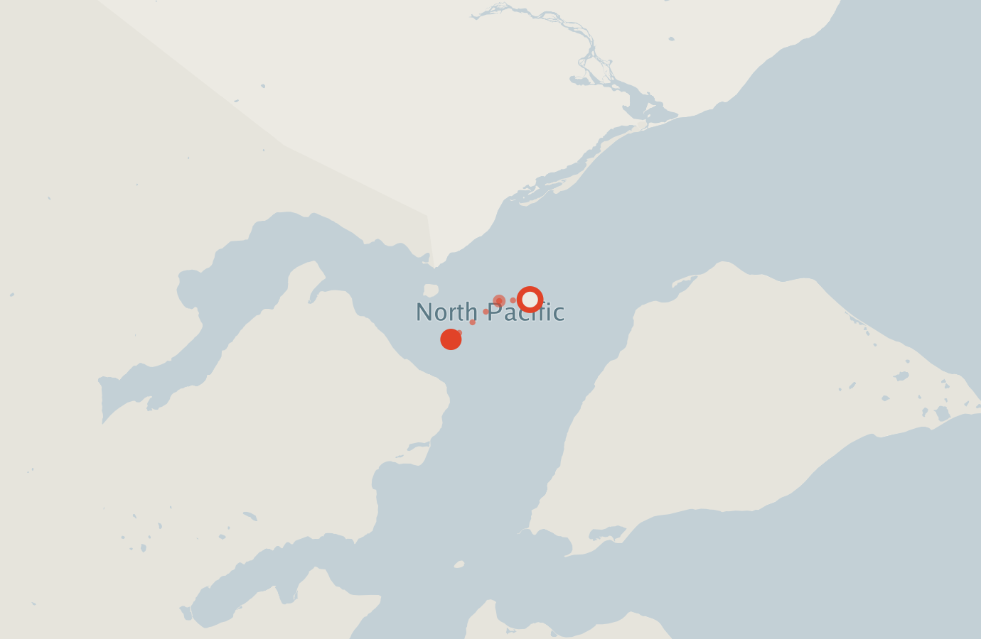 Activity map — real sighting points on an OpenStreetMap basemap