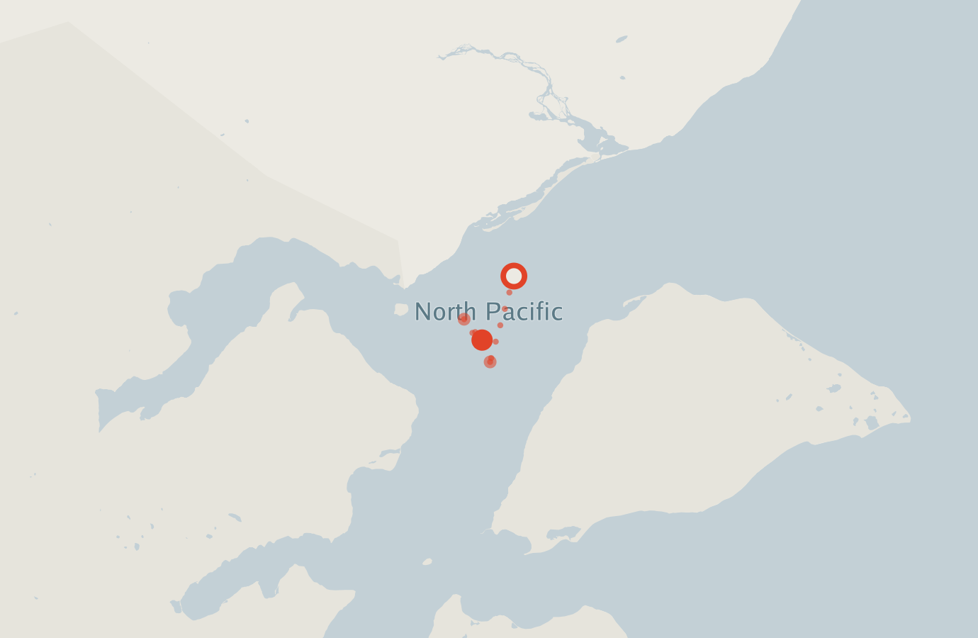 Activity map — real sighting points on an OpenStreetMap basemap