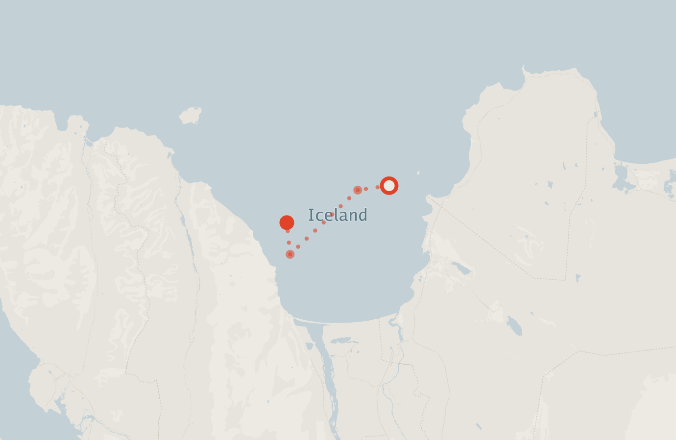 Activity map — real sighting points on an OpenStreetMap basemap