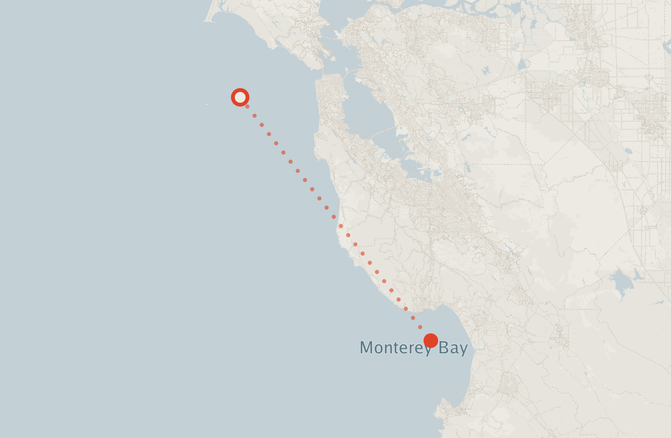 Activity map — real sighting points on an OpenStreetMap basemap