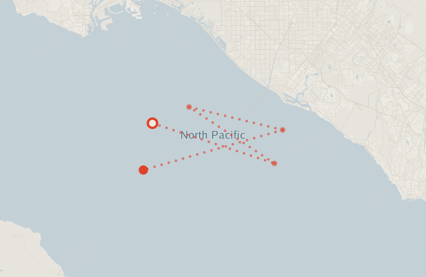 Activity map — real sighting points on an OpenStreetMap basemap