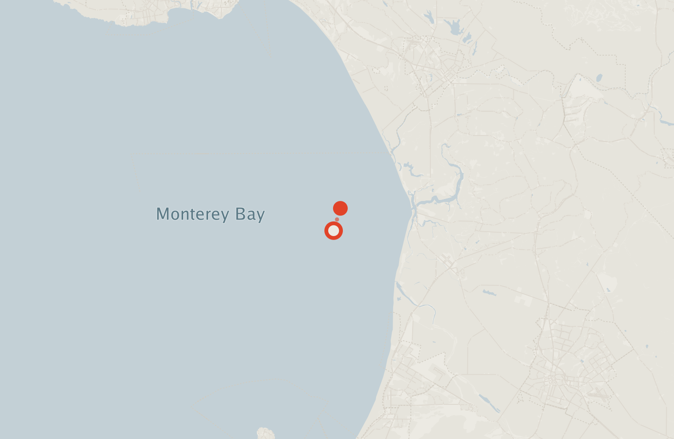 Activity map — real sighting points on an OpenStreetMap basemap