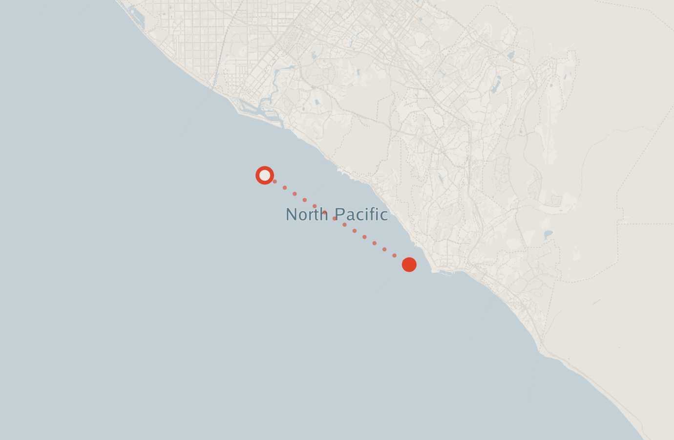 Activity map — real sighting points on an OpenStreetMap basemap