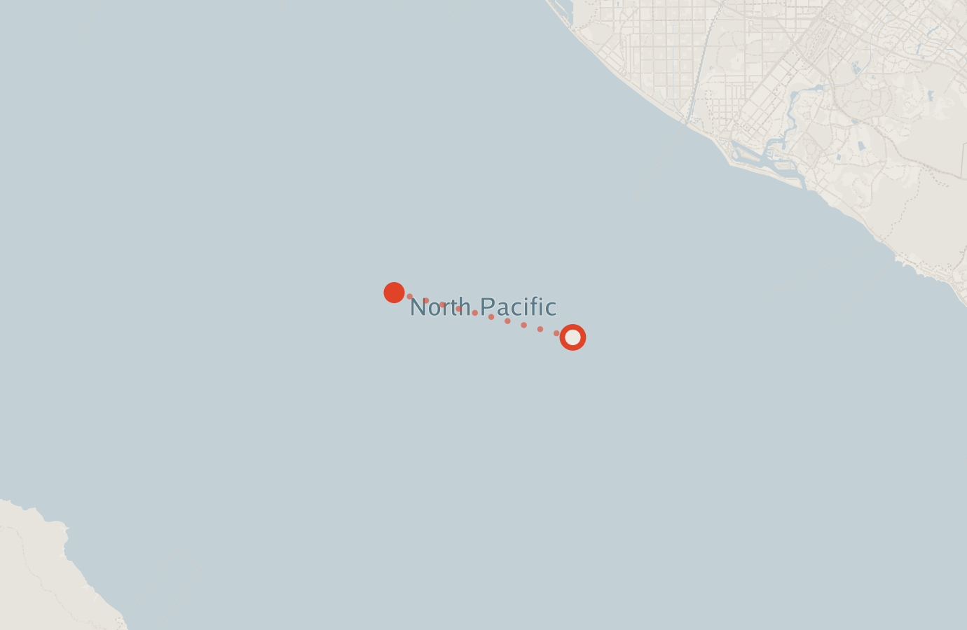 Activity map — real sighting points on an OpenStreetMap basemap