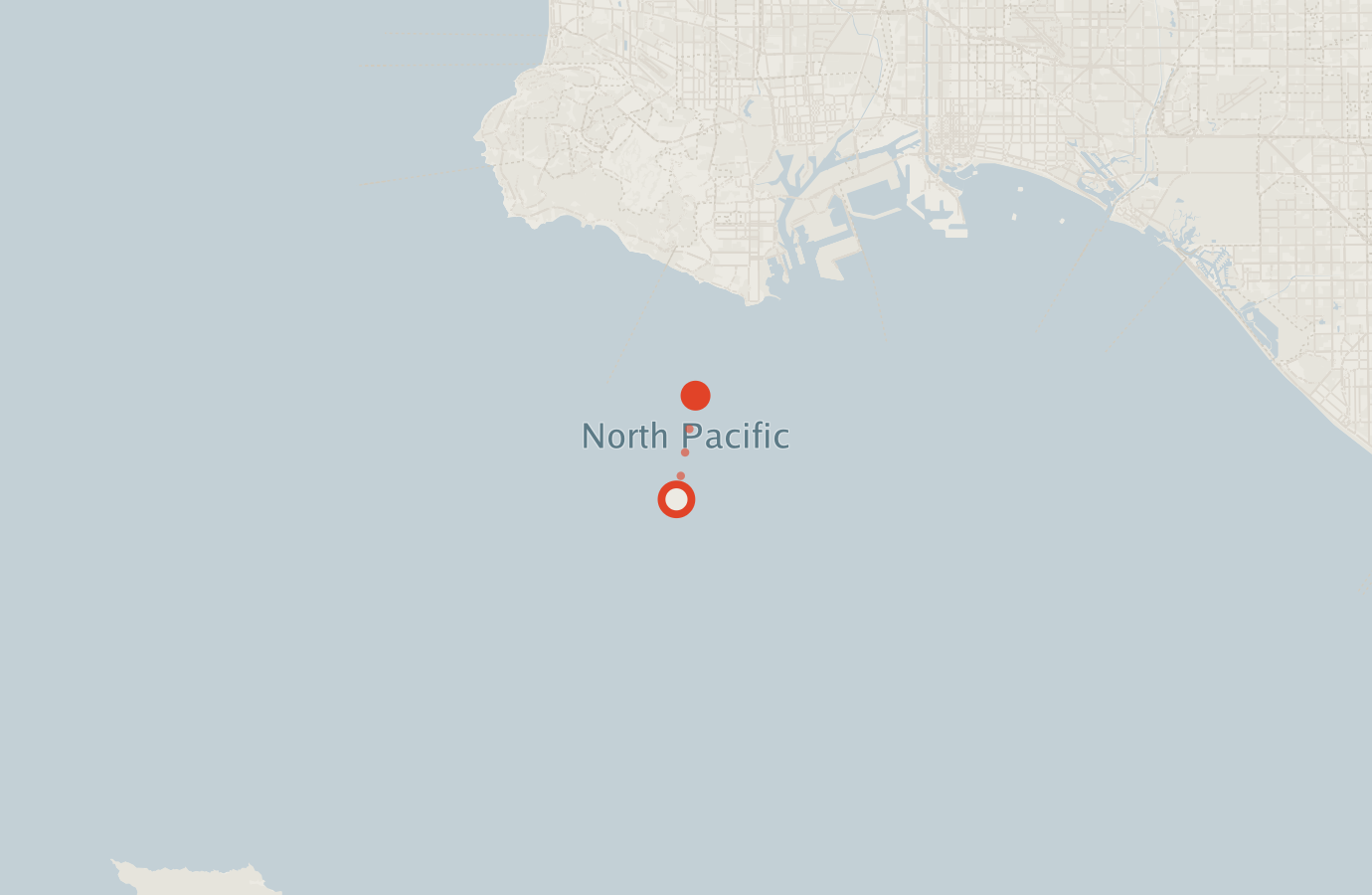 Activity map — real sighting points on an OpenStreetMap basemap