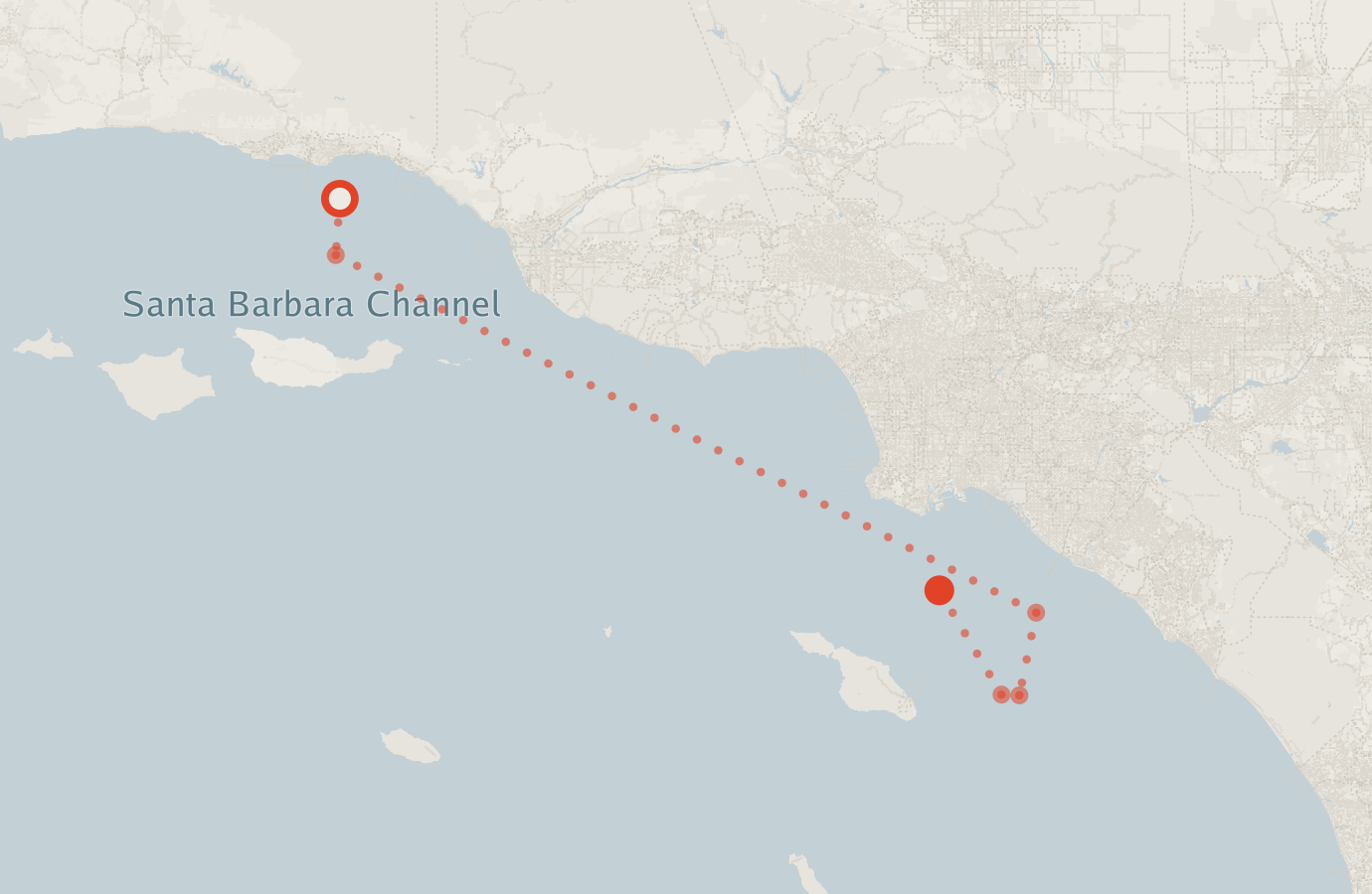 Activity map — real sighting points on an OpenStreetMap basemap