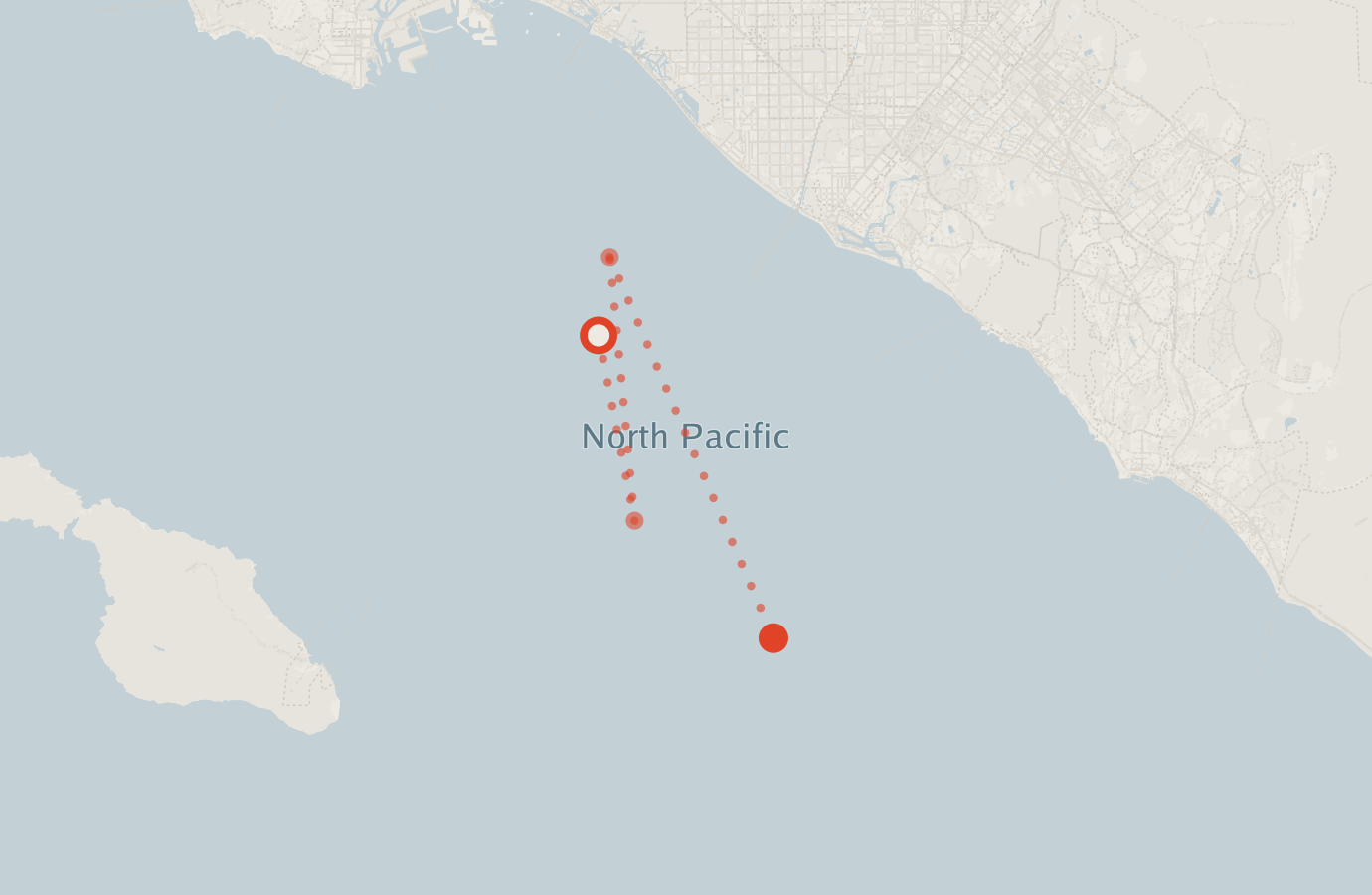Activity map — real sighting points on an OpenStreetMap basemap