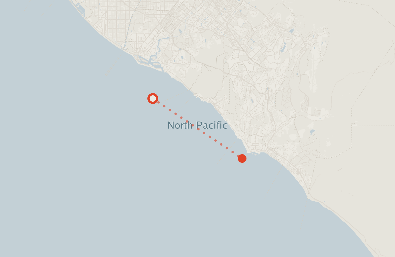 Activity map — real sighting points on an OpenStreetMap basemap