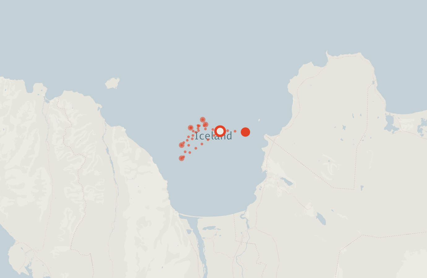 Activity map — real sighting points on an OpenStreetMap basemap
