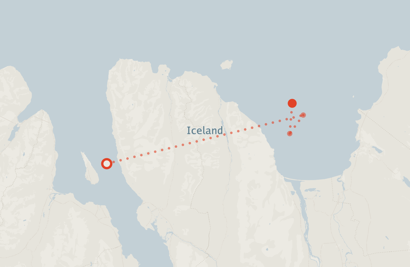 Activity map — real sighting points on an OpenStreetMap basemap