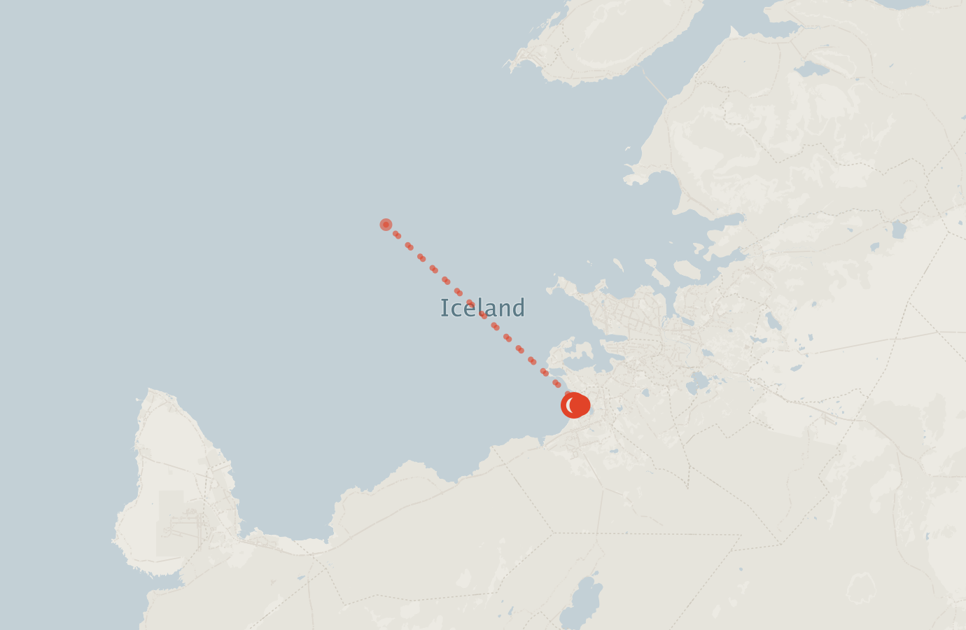 Activity map — real sighting points on an OpenStreetMap basemap