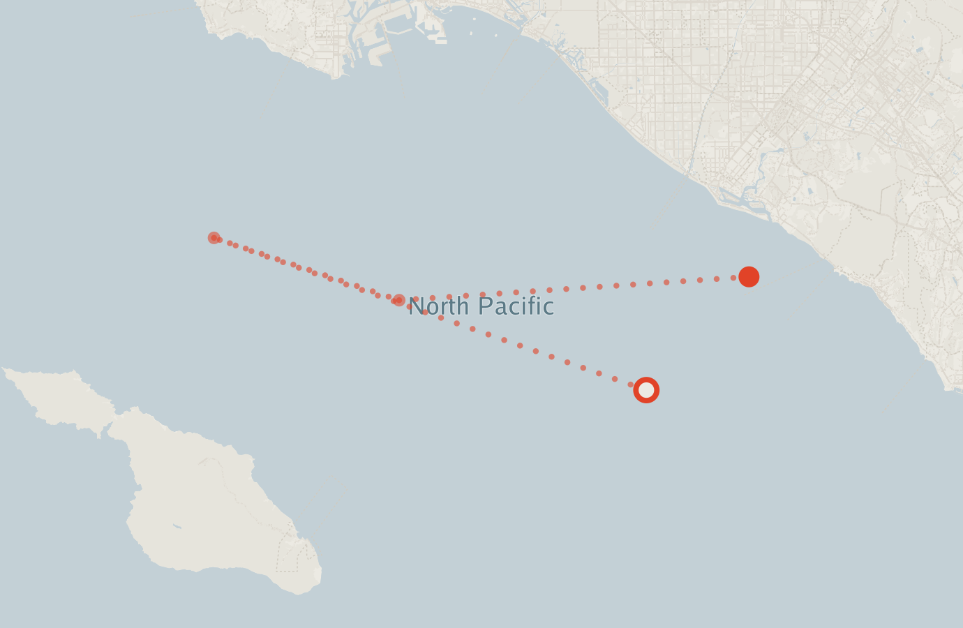 Activity map — real sighting points on an OpenStreetMap basemap