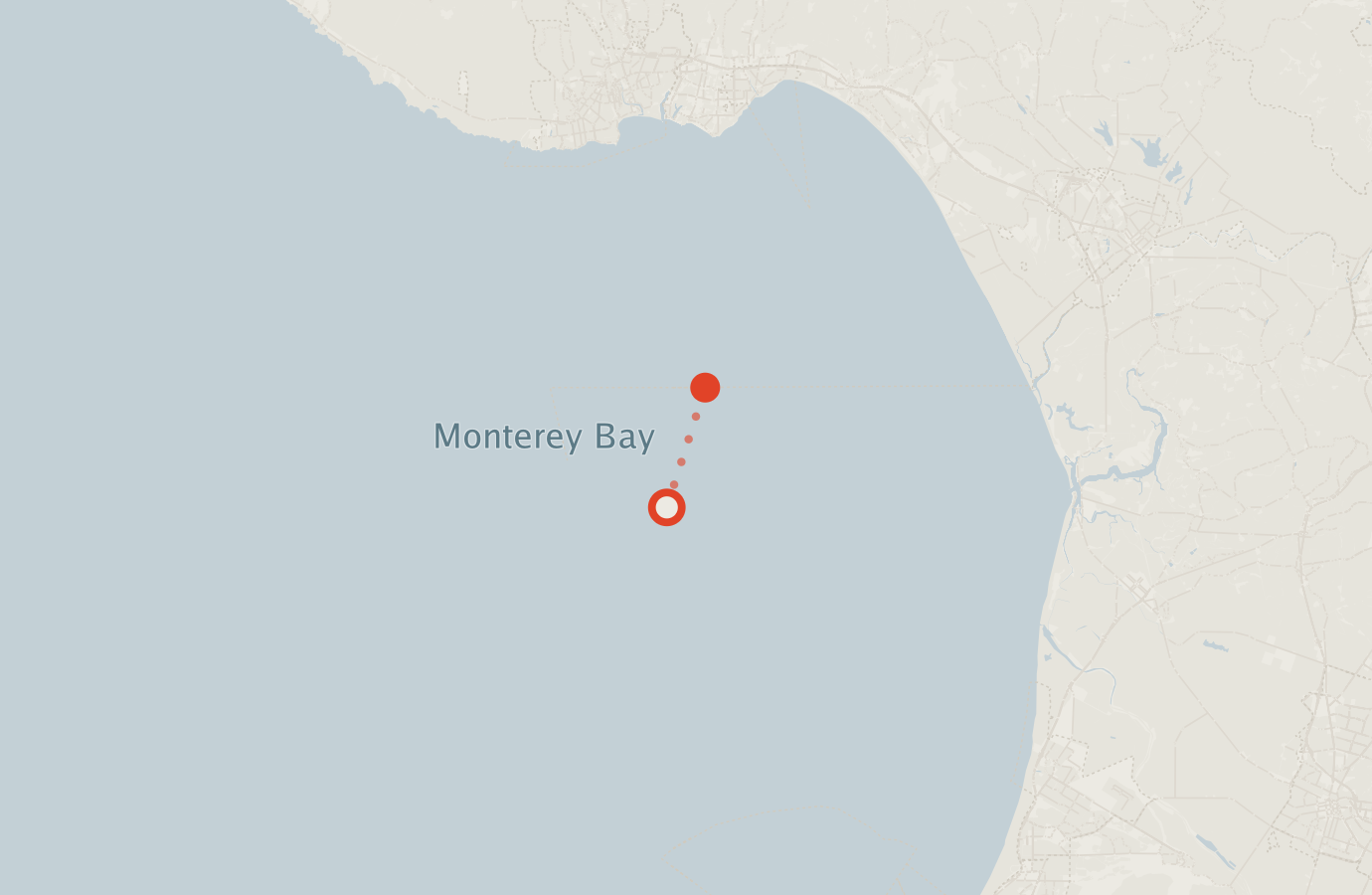 Activity map — real sighting points on an OpenStreetMap basemap