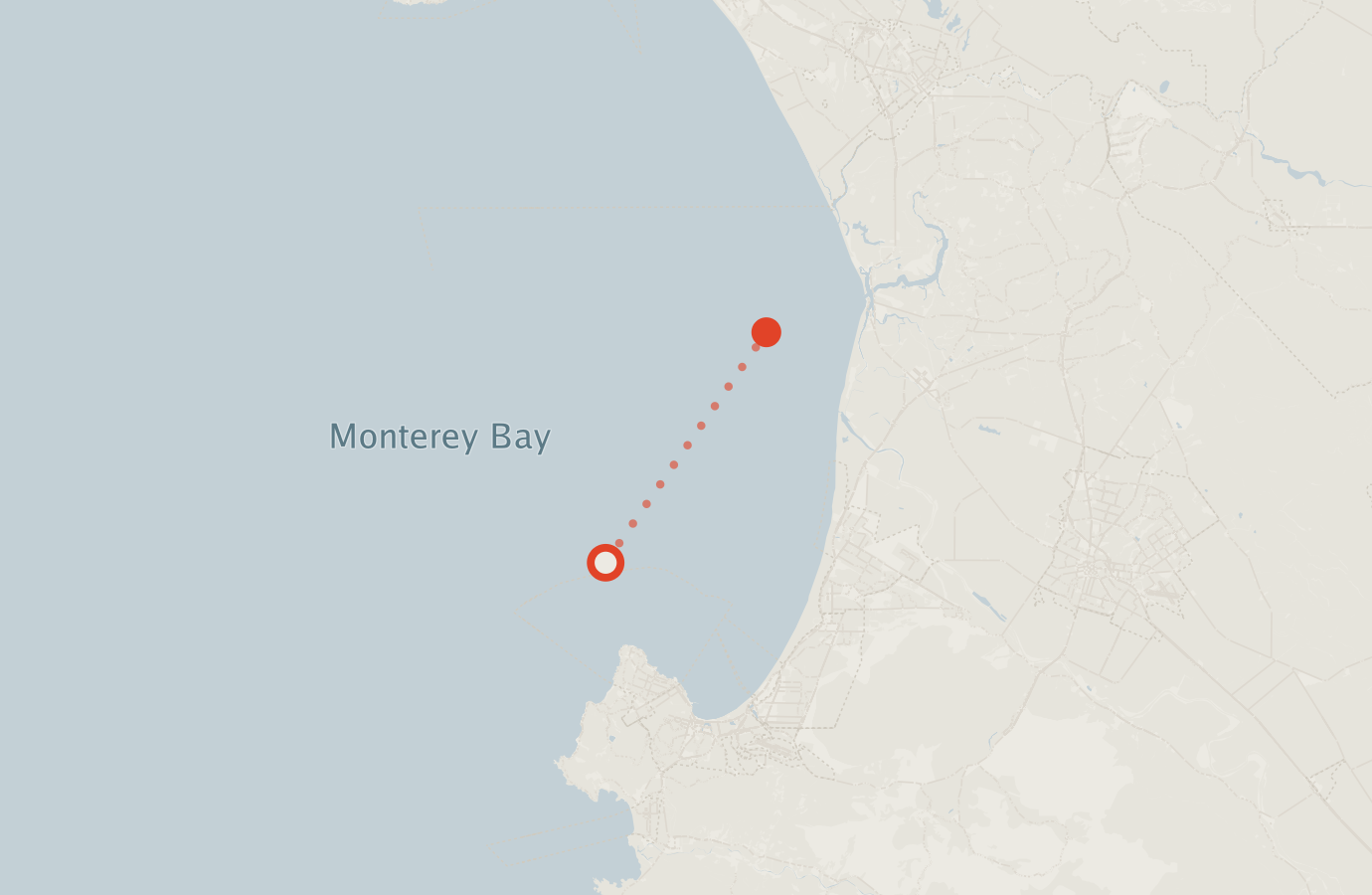 Activity map — real sighting points on an OpenStreetMap basemap