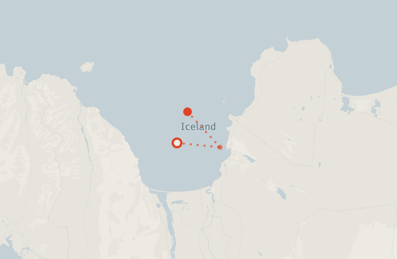 Activity map — real sighting points on an OpenStreetMap basemap