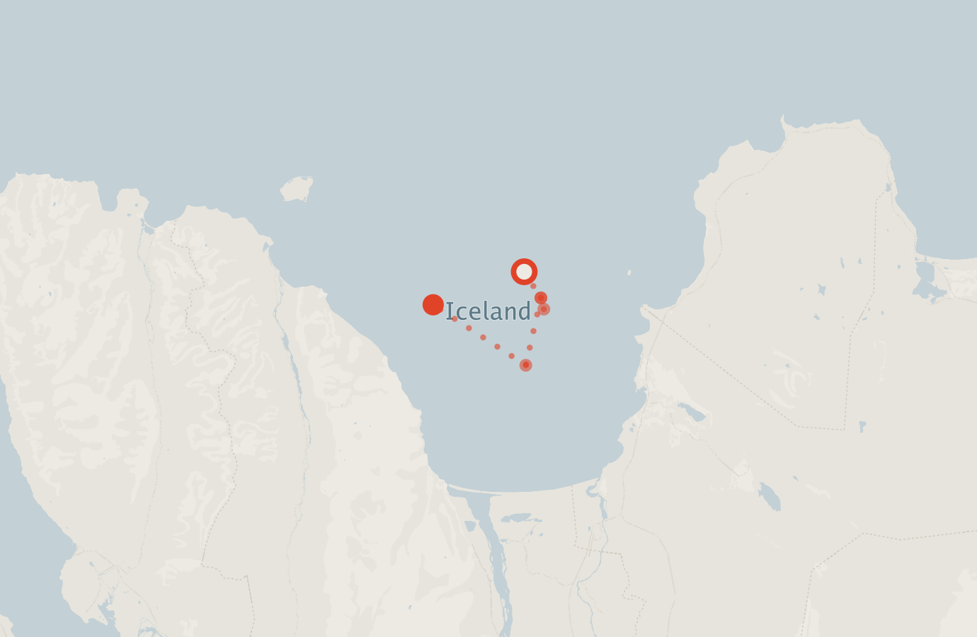 Activity map — real sighting points on an OpenStreetMap basemap
