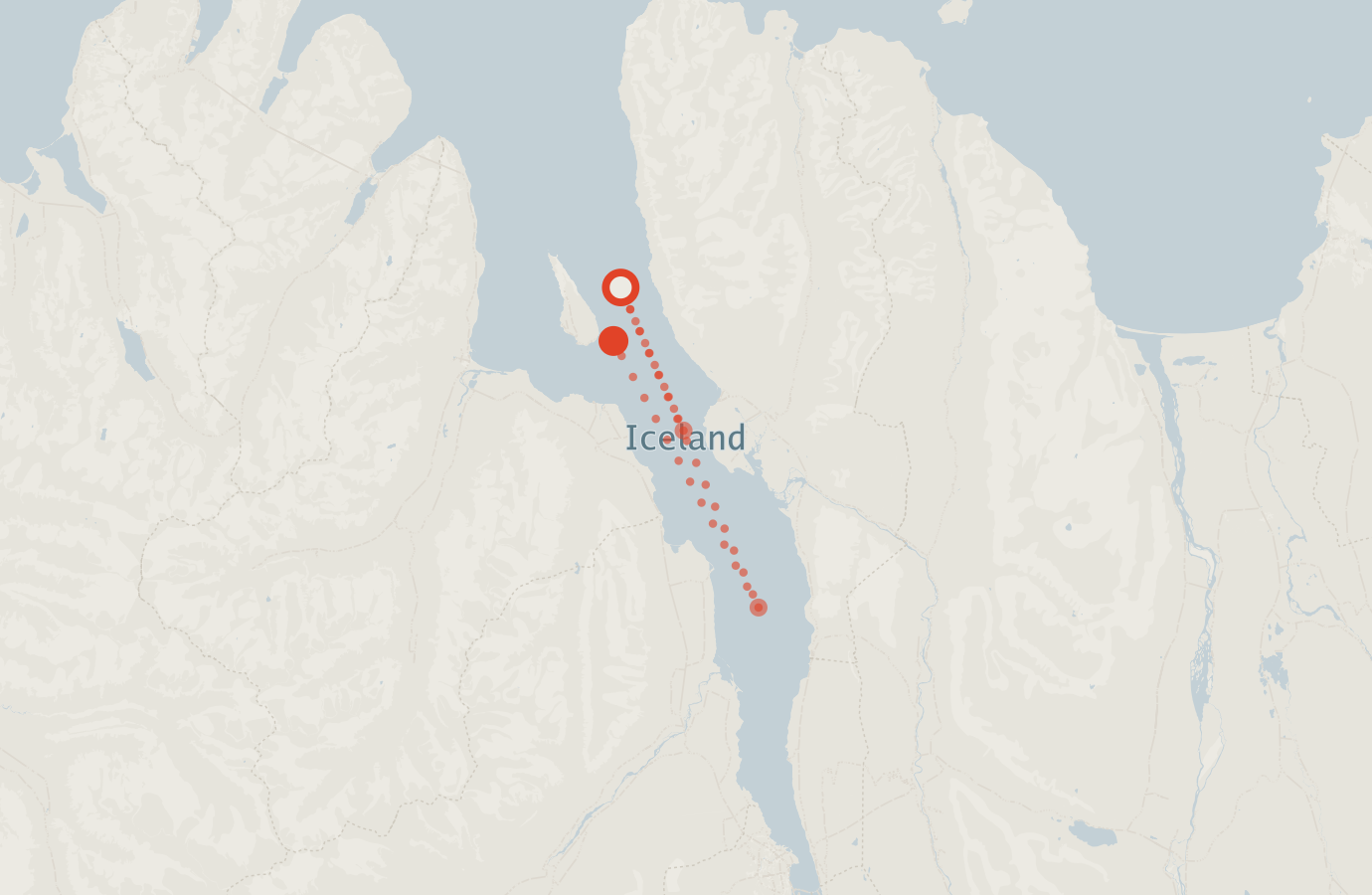 Activity map — real sighting points on an OpenStreetMap basemap