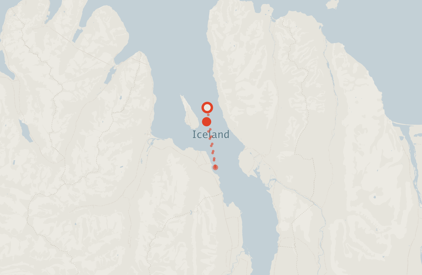 Activity map — real sighting points on an OpenStreetMap basemap