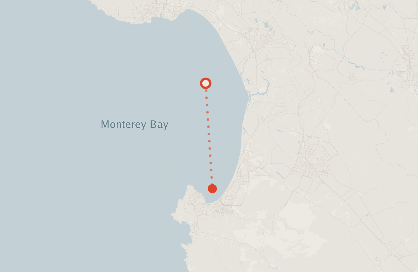 Activity map — real sighting points on an OpenStreetMap basemap