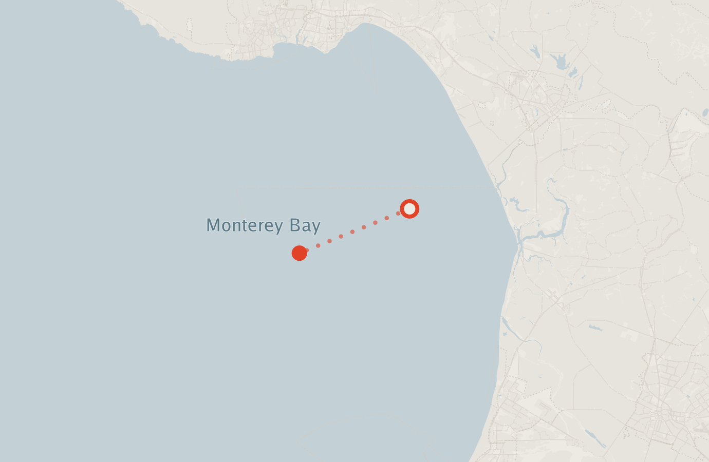 Activity map — real sighting points on an OpenStreetMap basemap