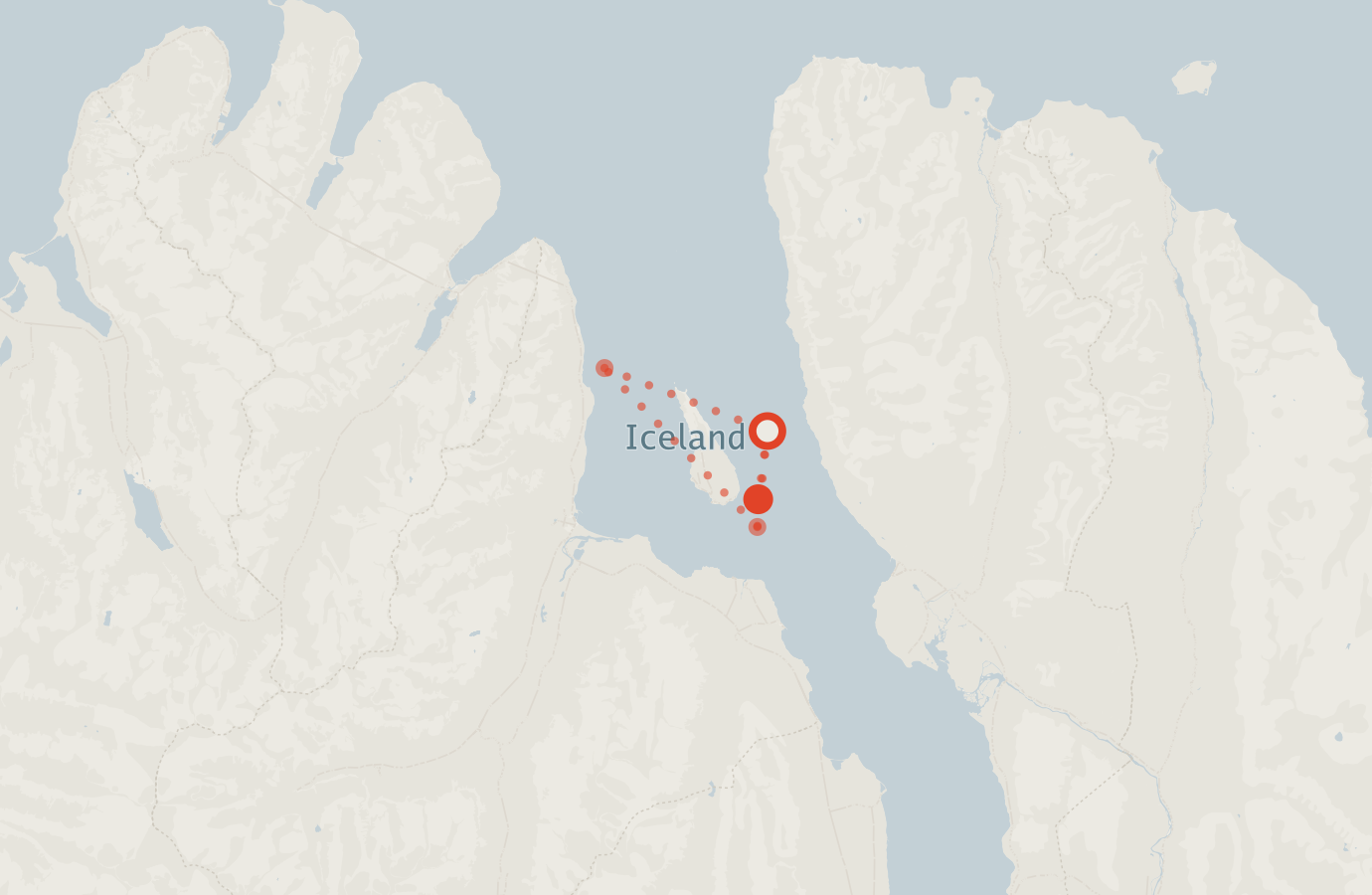 Activity map — real sighting points on an OpenStreetMap basemap