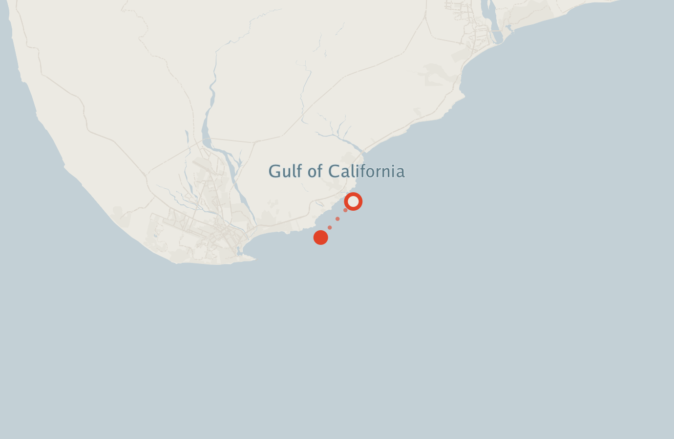 Activity map — real sighting points on an OpenStreetMap basemap