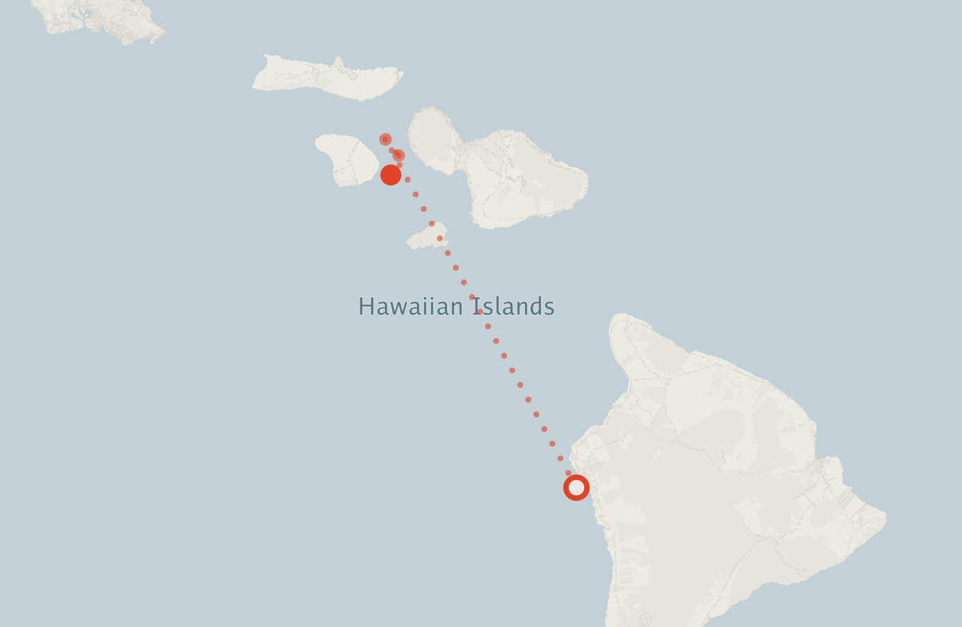 Activity map — real sighting points on an OpenStreetMap basemap