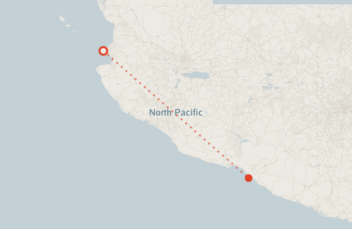 Activity map — real sighting points on an OpenStreetMap basemap