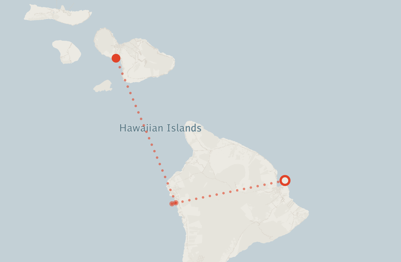 Activity map — real sighting points on an OpenStreetMap basemap
