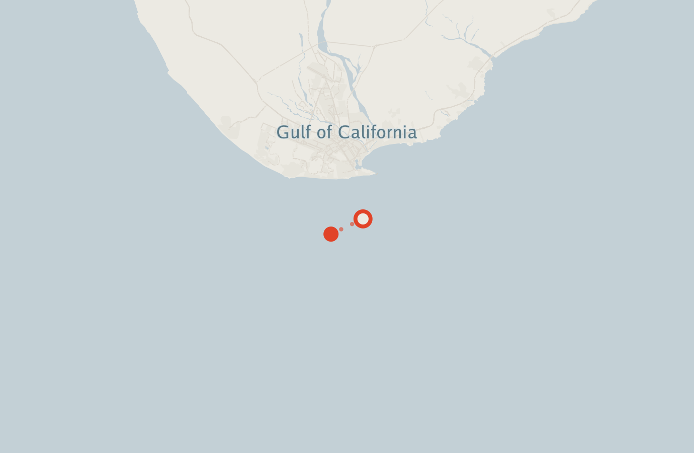 Activity map — real sighting points on an OpenStreetMap basemap