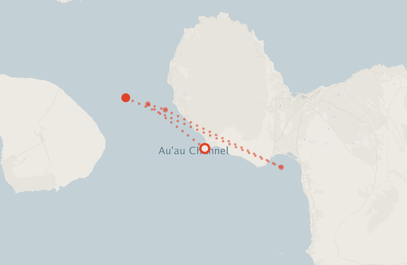 Activity map — real sighting points on an OpenStreetMap basemap