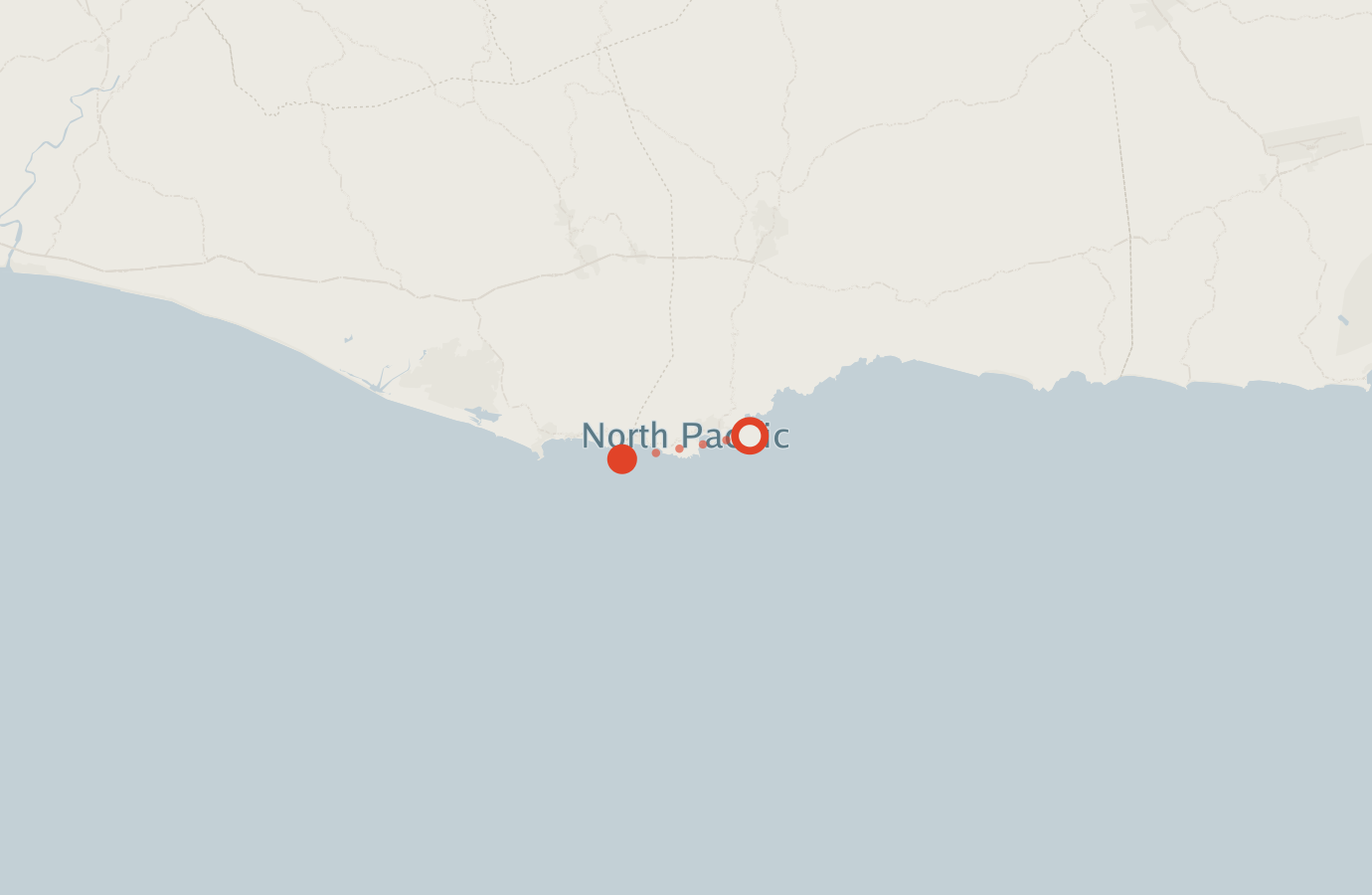 Activity map — real sighting points on an OpenStreetMap basemap