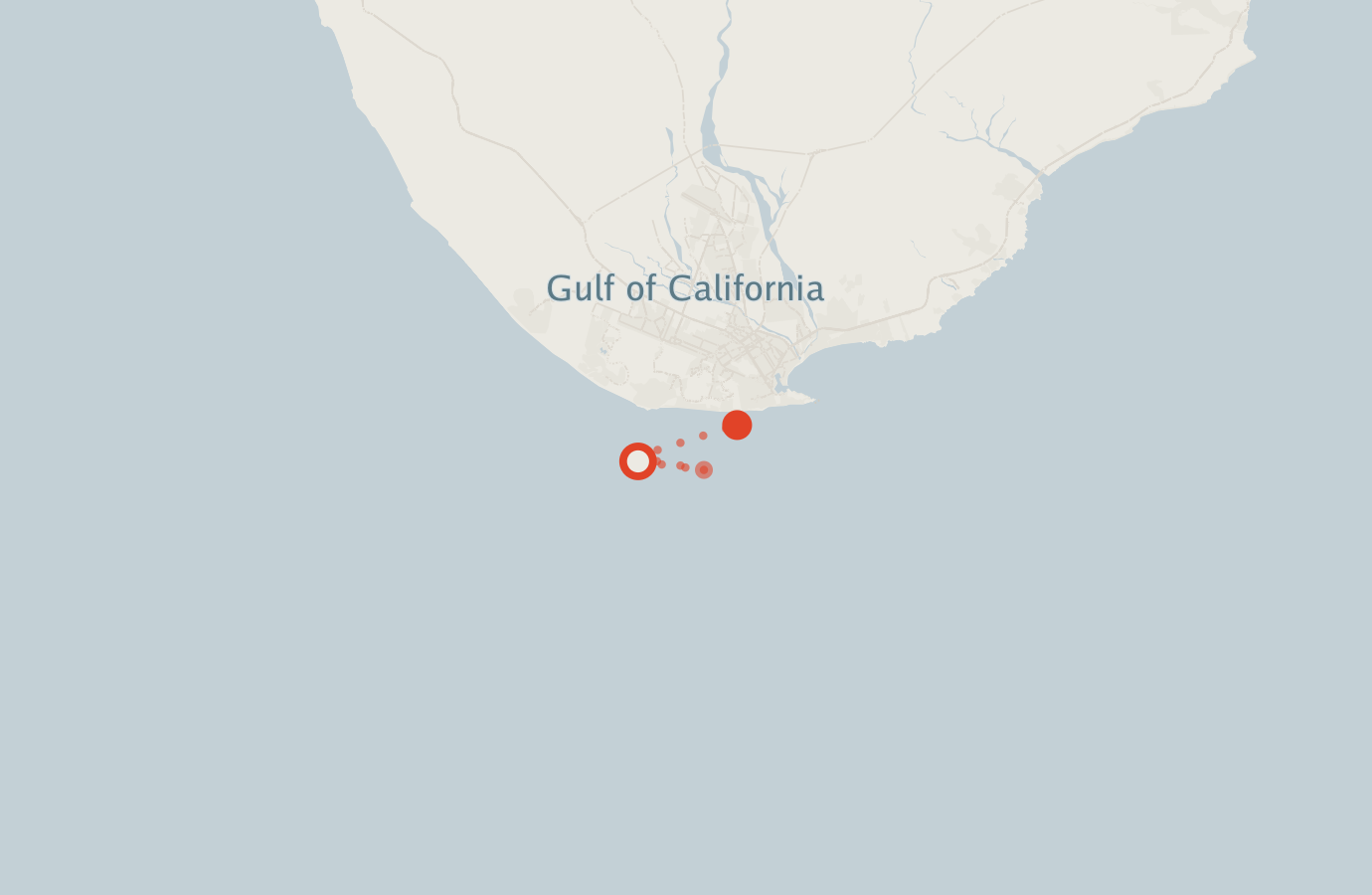 Activity map — real sighting points on an OpenStreetMap basemap
