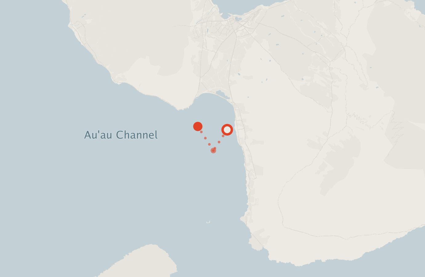 Activity map — real sighting points on an OpenStreetMap basemap