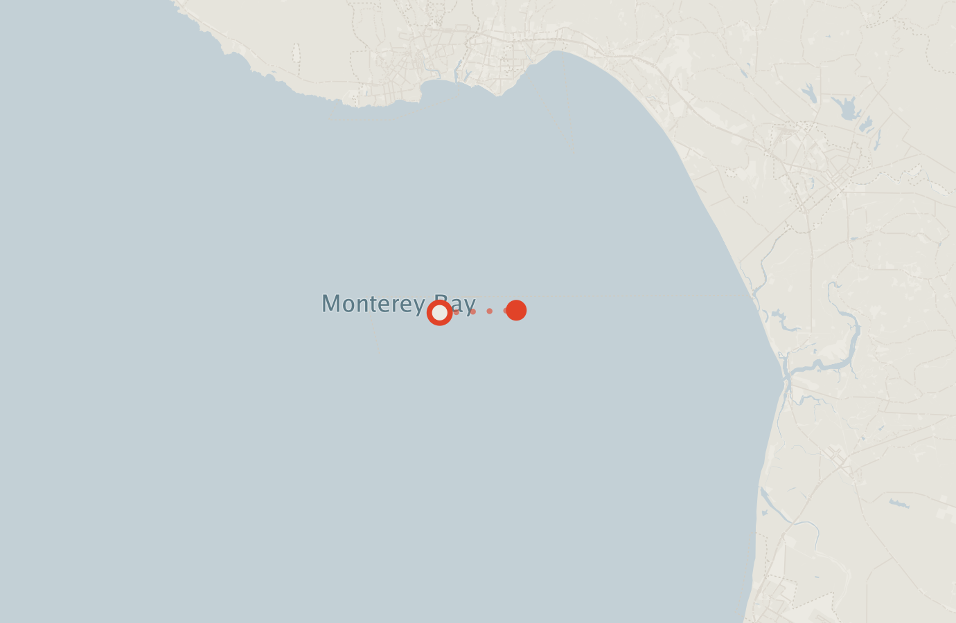 Activity map — real sighting points on an OpenStreetMap basemap