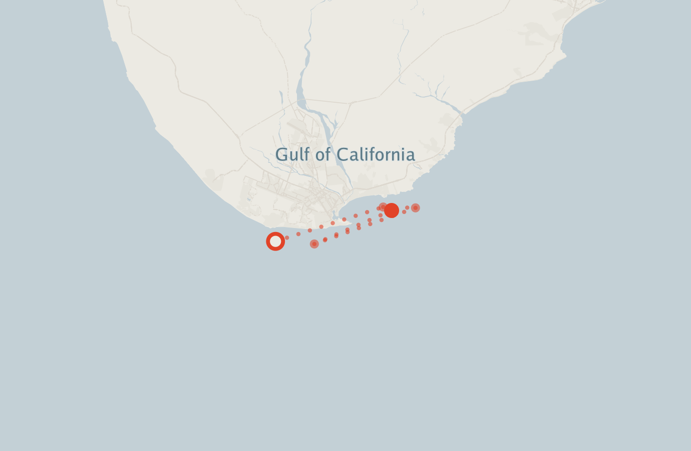 Activity map — real sighting points on an OpenStreetMap basemap