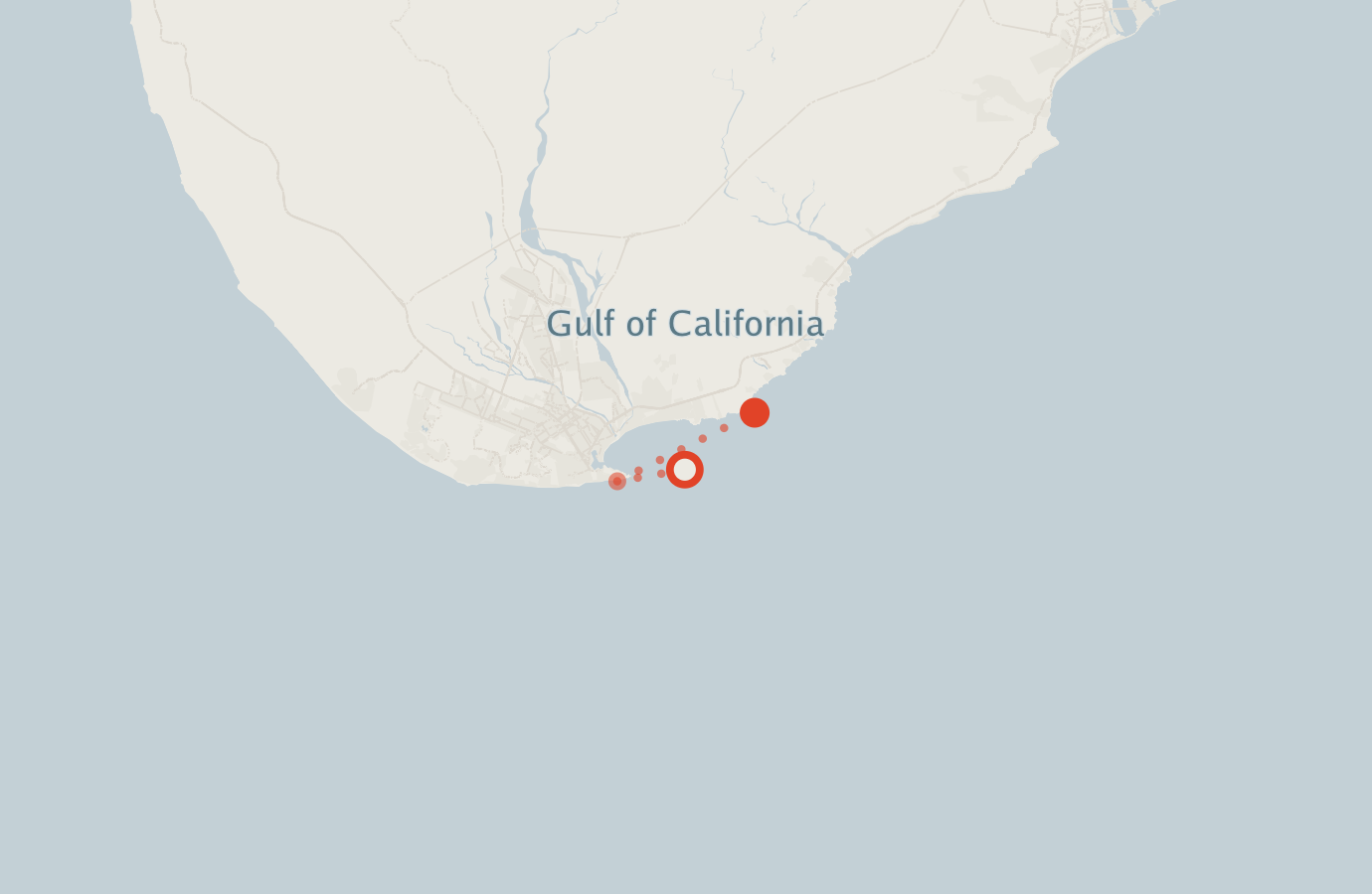 Activity map — real sighting points on an OpenStreetMap basemap