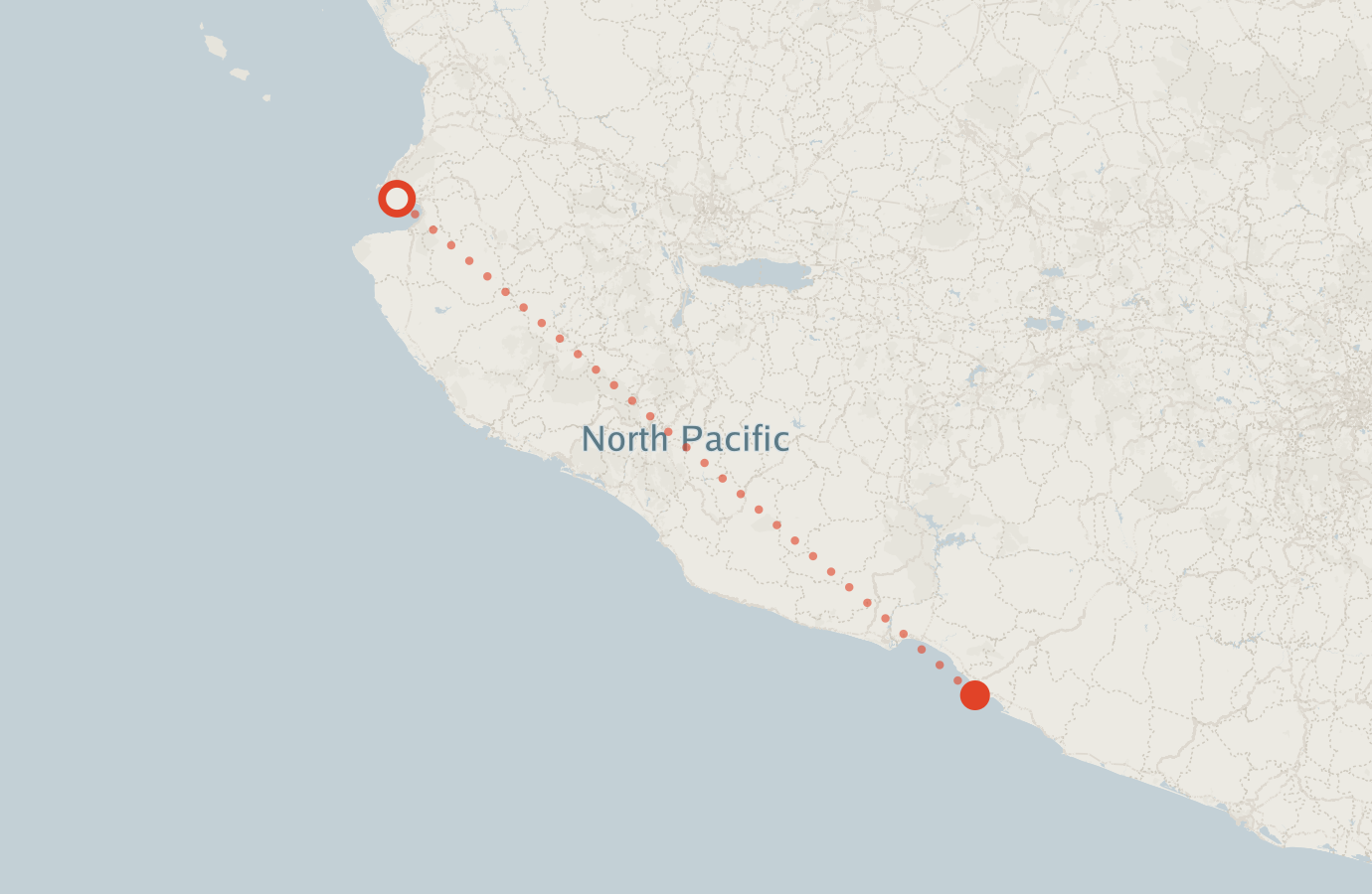 Activity map — real sighting points on an OpenStreetMap basemap