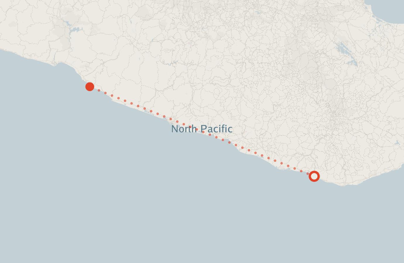 Activity map — real sighting points on an OpenStreetMap basemap