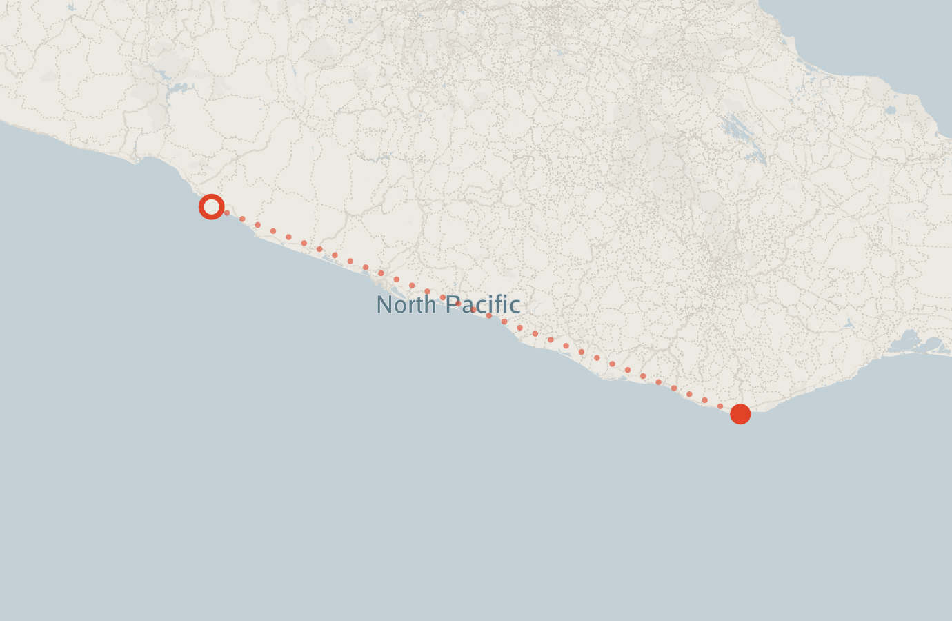 Activity map — real sighting points on an OpenStreetMap basemap